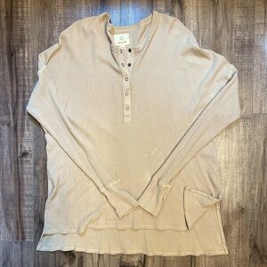 Aerie Offline Waffle Henley Long-sleeve